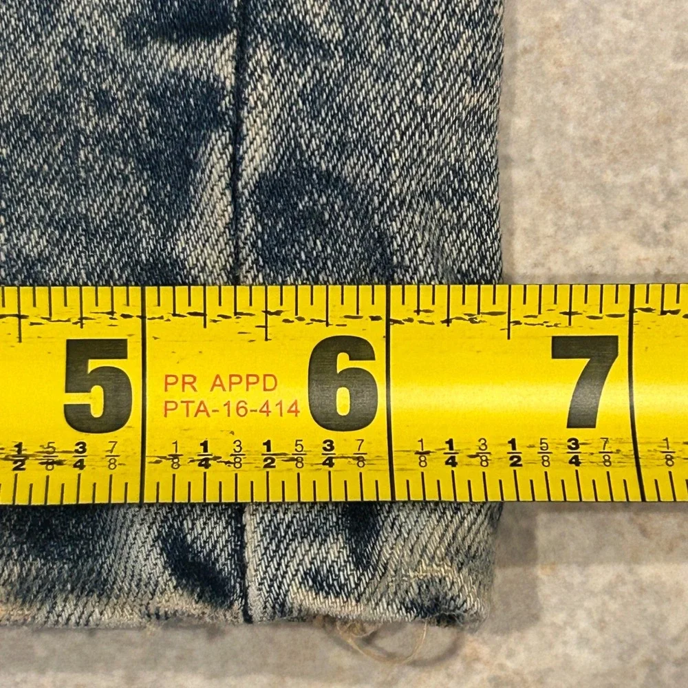 Dash Denim‎ Jeans Mens 32x30 Blue Distressed Biker Moto Acid Wash Slim Stretch